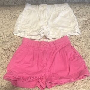 J. Crew Kids Pink and White Shorts Set